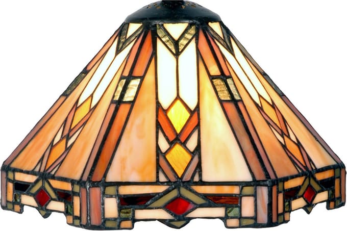 Lumilamp Lampenkap Tiffany Ø 25x25 cm Beige Glas