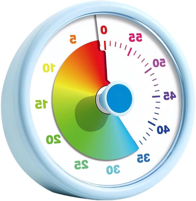 Visuele Timer - Kind Timer - Tijdmanagement Leren - Stille Tijdwaarneming - 11 x 11 x 5 cm - Blauw