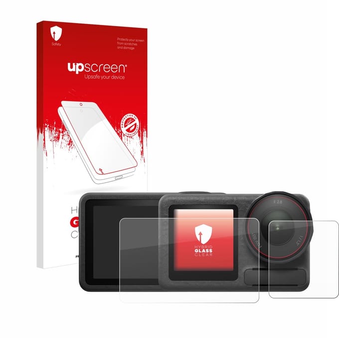 upscreen - Screenprotector voor DJI Osmo Action 5 Pro (case-friendly) - Folie Beschermfolie Beschermglas transparant