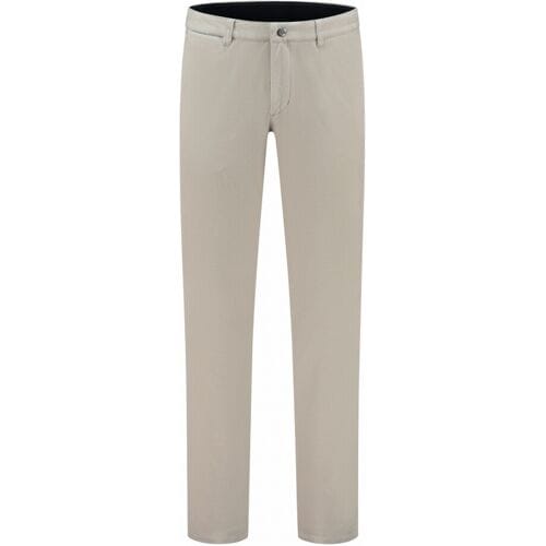 Com4 Broek Modern Chino Wool Look Flat-Front Licht Beige / male