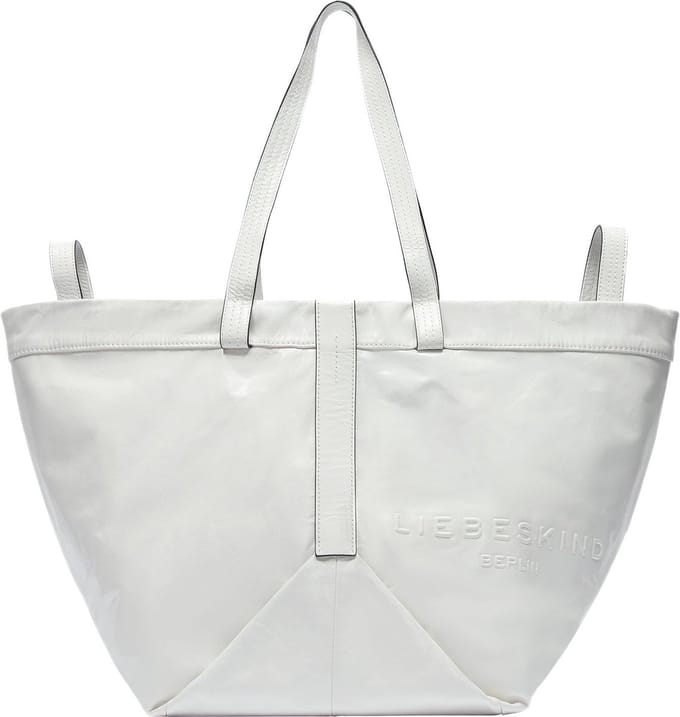 LIEBESKIND BERLIN Leren Elvira Paper Touch Crinkle Shopper Arctic Crème