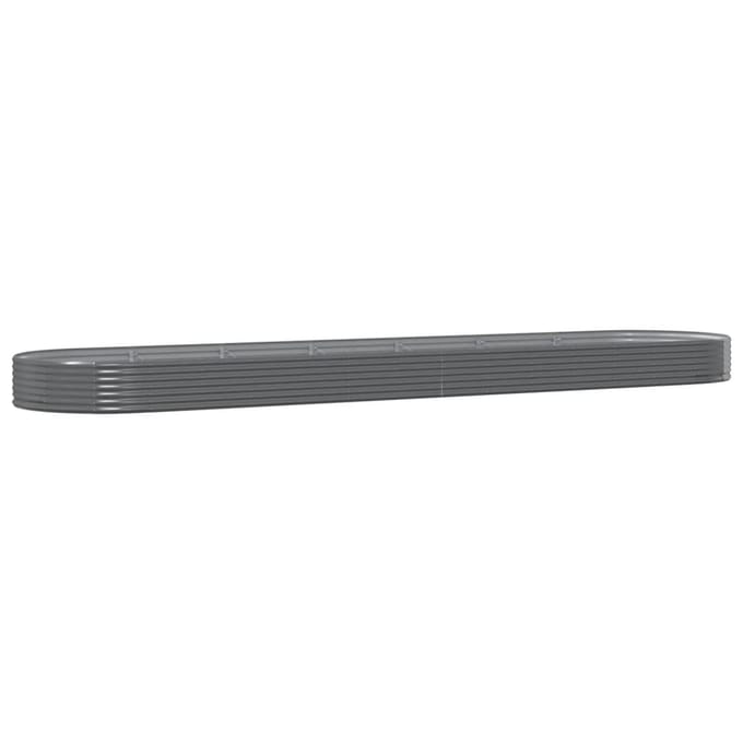 vidaXL - Plantenbak - 600x140x36 - cm - gegalvaniseerd - staal - grijs