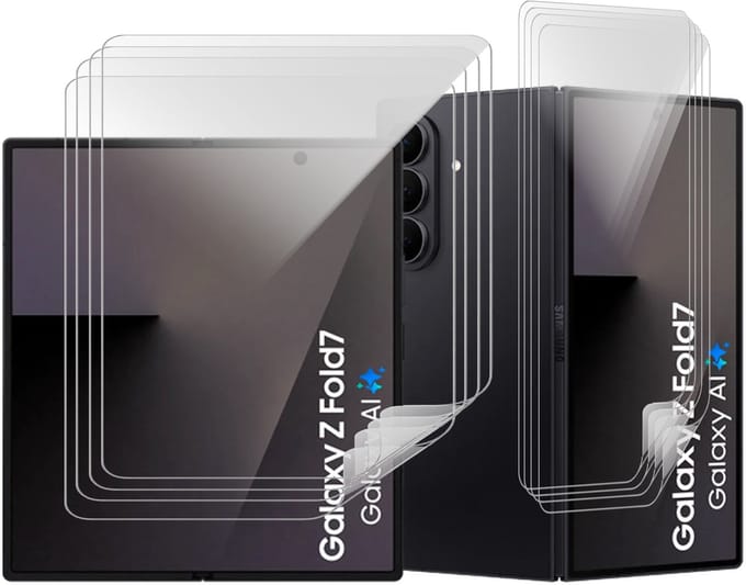 Screenprotector geschikt voor Samsung Galaxy Z Fold 7 - 4x Volledig Dekkend Premium PET Screen Protector