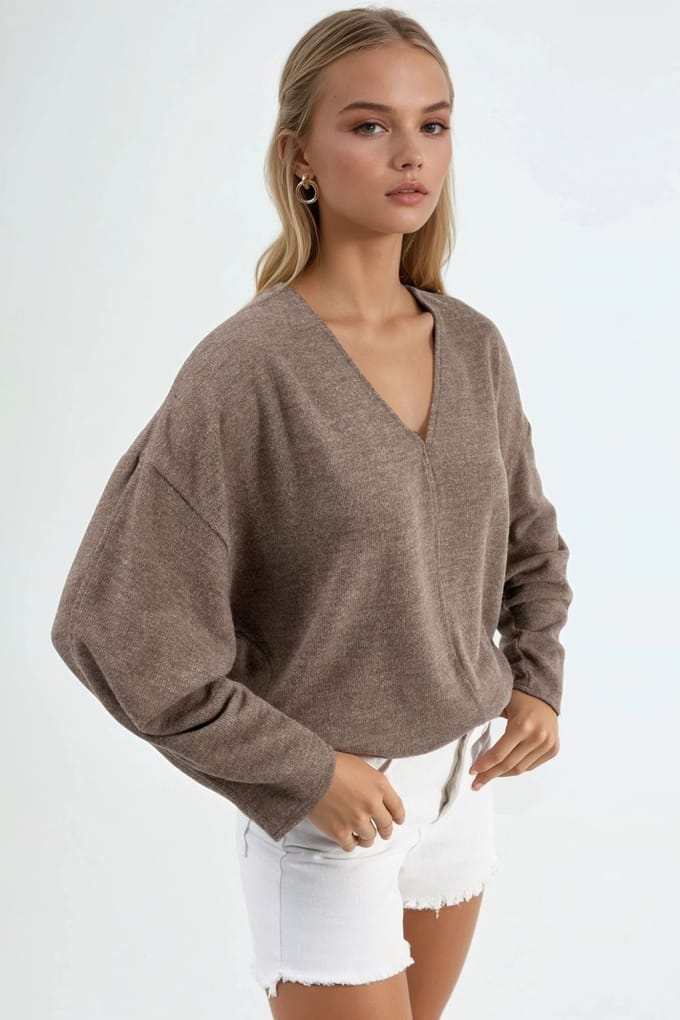 V-hals Lange Mouwen Blouse