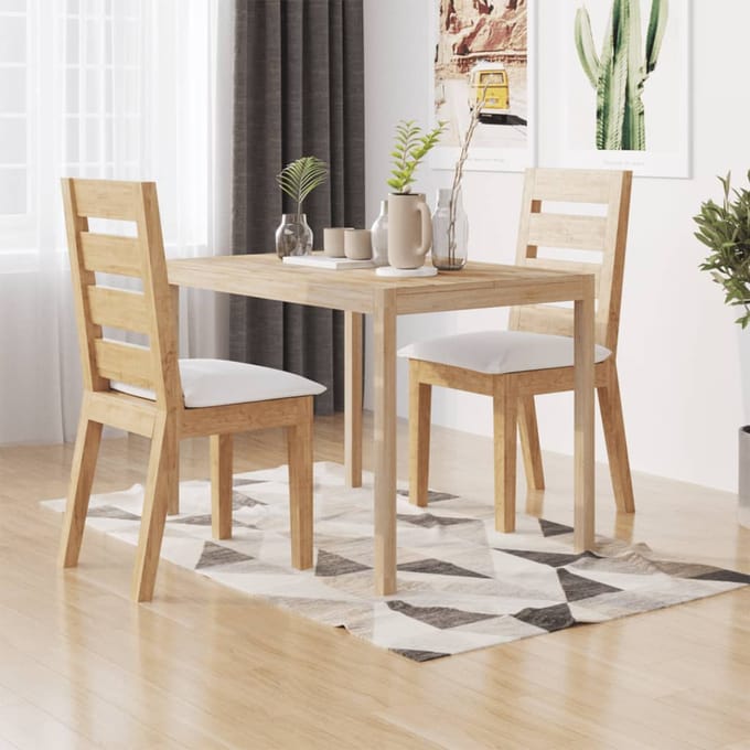 vidaXL - Eettafel - 110x70x75 - cm - massief - acaciahout
