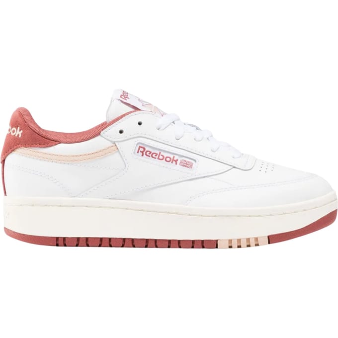 Reebok Dames/Dames Club C Leren Platform Trainers (Wit/Roze)