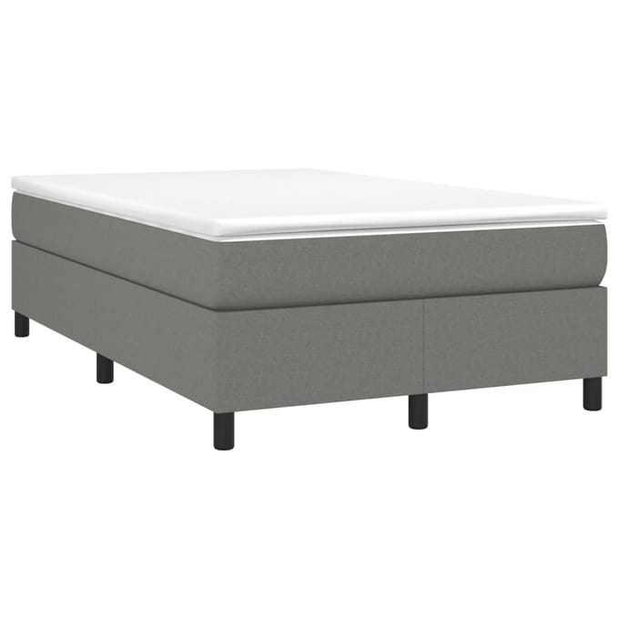 Vidaxl Bedframe Zonder Matras, Donkergrijs, 120X200 Cm, Bekleed