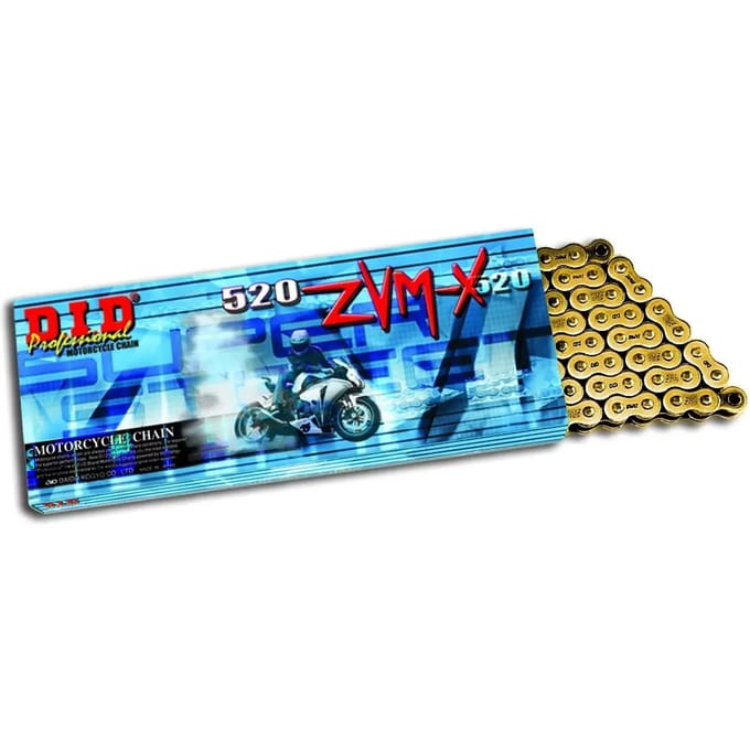 Motorfiets rolketting D.I.D 520Zvm-X(G&G) X 120 Mail. Zj