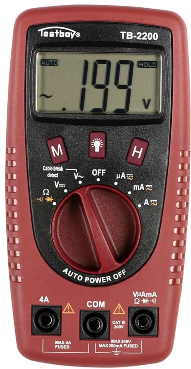 Digitale Multimeter met Kabelbreukdetector, LED Zaklamp en Auto Uitschakeling