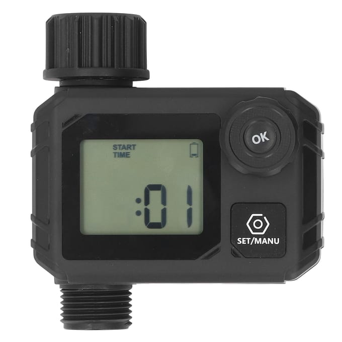Sproeier Timer NH3/4 Inch Programmeerbaar IP55 Waterdicht Automatische Irrigatie Controller Buiten gray
