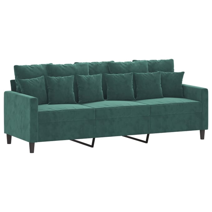 Vidaxl 4-Cz. Ensemble de Relaxation avec Coussins, Vert Foncé, Velours