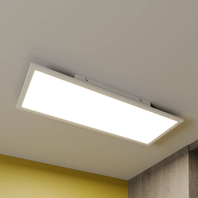 Lindby Luay LED paneel, 80 x 30 cm, wit, 3000-6000K
