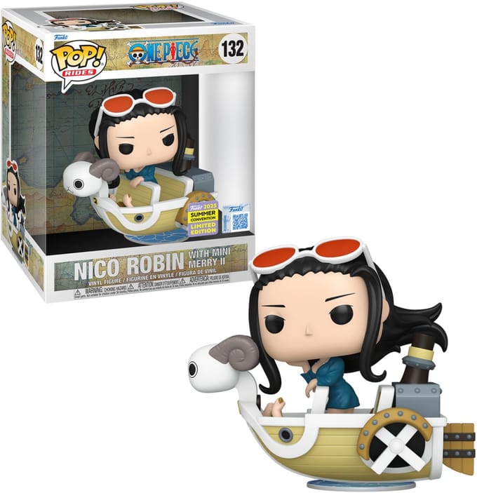 Funko Pop! Rides: One Piece - Nico Robin with Mini Merry II #132 (2025 Summer Convention Exclusive)