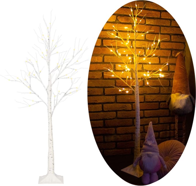 Springos LED Boom | Lichtboom | Lichttakken | Kerstdecoratie | 210 cm | 144 LED | Warm Wit
