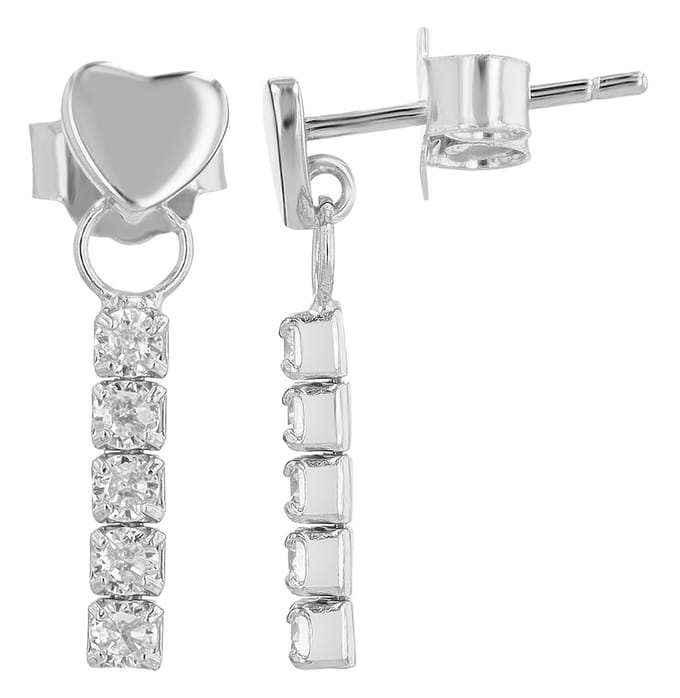 AKZENT Akzent damesoorbel "Naruko" aus 925 Sterlingzilver, gerhodineerd, langlebig
