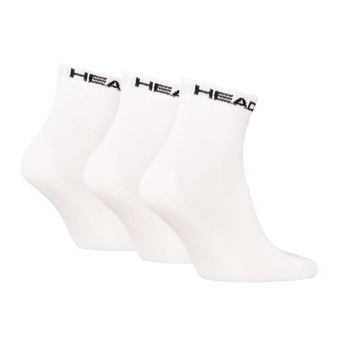 HEAD unisex 3P quartersokken elements wit