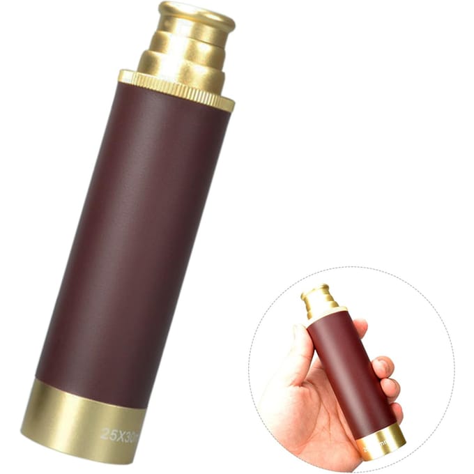 Monoculaire de poche zoomable 25x30 Télescope de pirate portable de poche Télescope monoculaire vintage