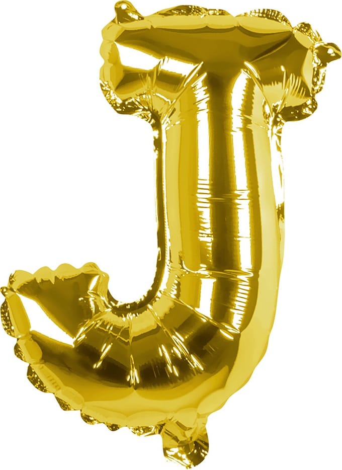 Boland - Folieballon 'J' goud J - Goud - Letterballon
