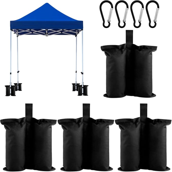 Solidchoice - Set van 4 Waterdichte Gazebo Gewichten van Oxford Stof