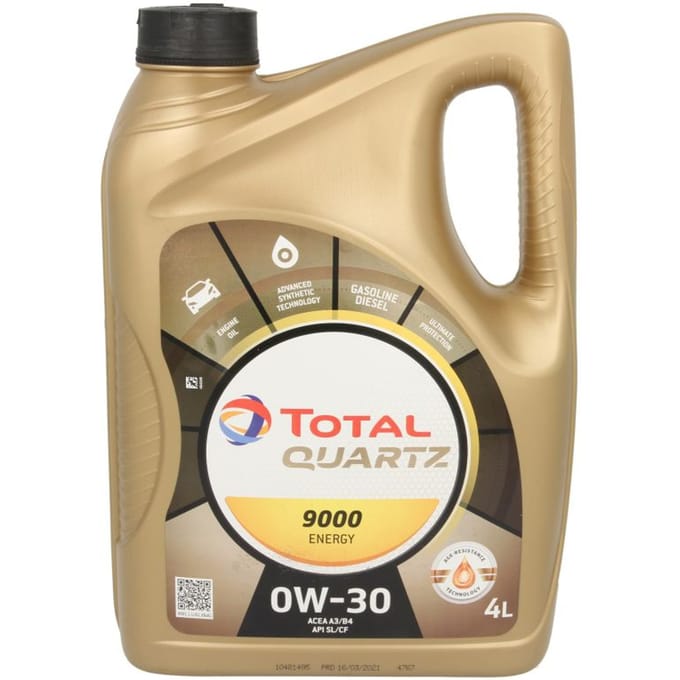 Motorolie TotalEnergies 2213687 Quartz 9000 Energy 0W30 4L