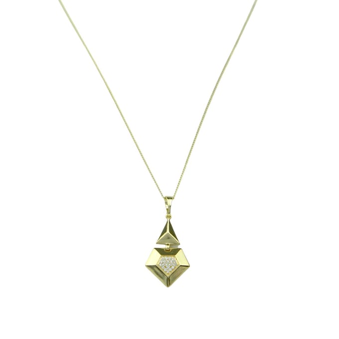 Trend Solitaire Necklace Gold 14K