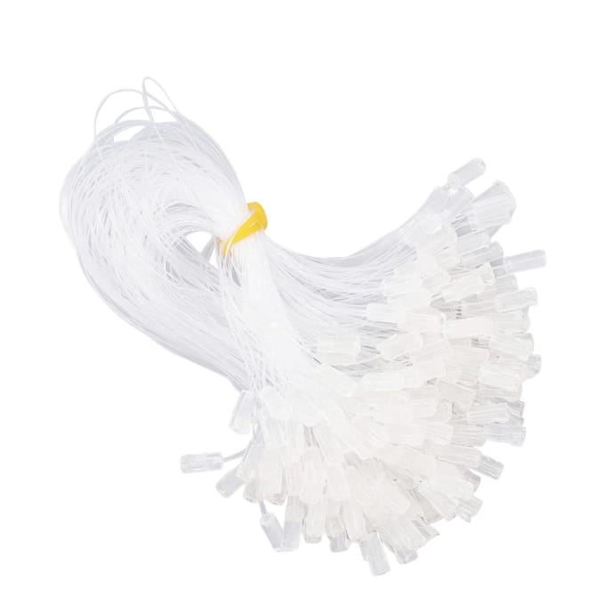 200 stuks Onzichtbare Vislijn Elastisch Draad voor Hairextensions Transparant Sterk Hechtend Haar white