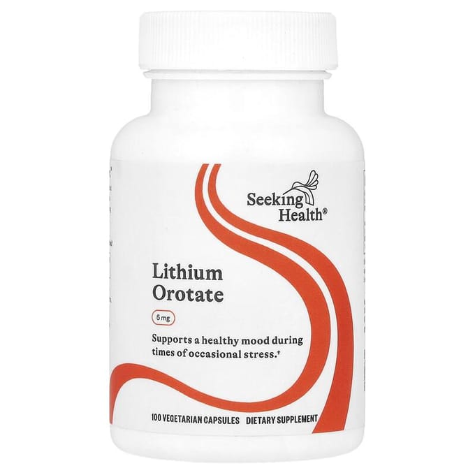 Orotate de lithium, 5 mg, 100 gélules végétariennes