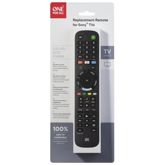 ONE FOR ALL URC4912 - Télécommande de remplacement pour TV Sony