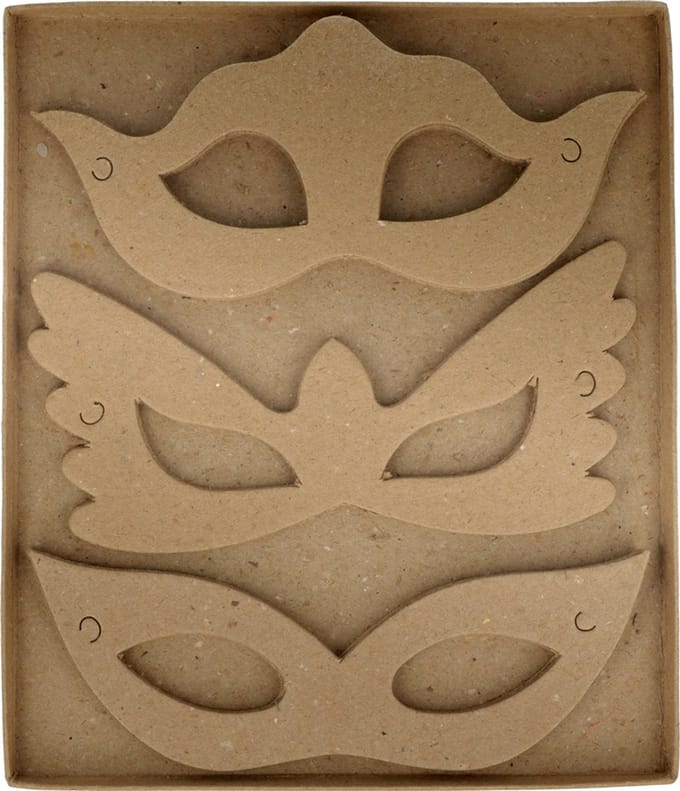 30 maskers - papier-maché - Artemio