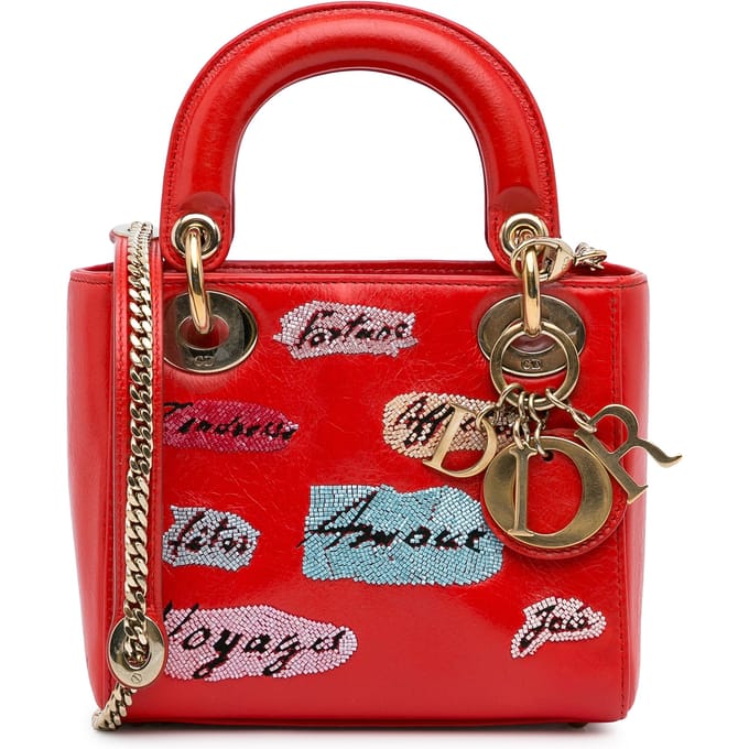 Lady Dior Mini Tas Geborduurd