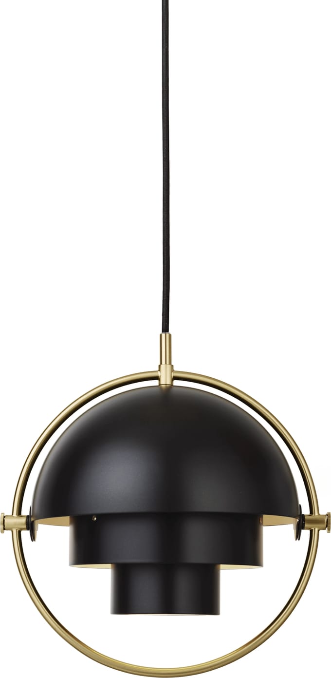 Gubi - Multi-Life hanglamp - zwart - Ø 22,5 cm - brass