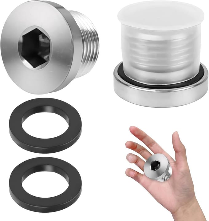 2 stuks blindstoppen 1/2 inch - roestvrijstalen buisafsluiting met rubberafdichting