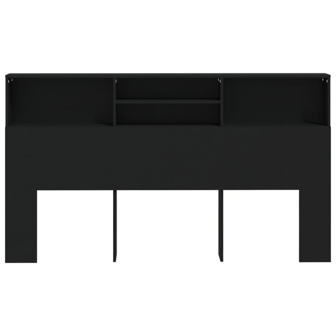 vidaXL - Hoofdbordkast - 180x19x103,5 - cm - zwart
