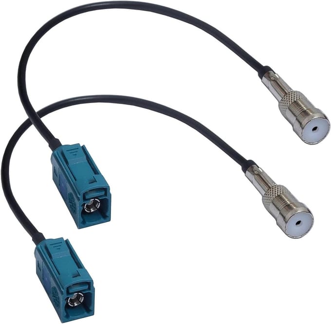 Antenne Adapter Kabel - GPS Connector - Auto Navigatie - Fakra naar SMA - 2 Stuks - Blauw