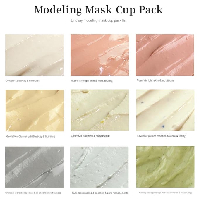 Lindsay Modeling masker 28g, 7 soorten (21 Opties) Collagen x 4PCS