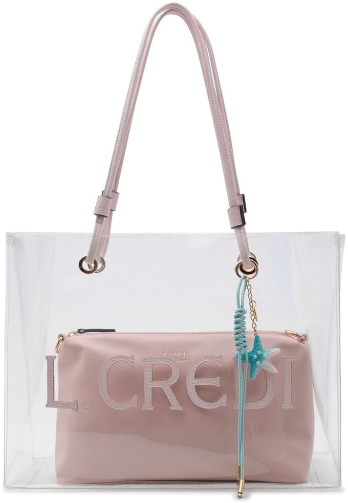 L.CREDI schoudertas Reja Shoulder Bag Cherry Blossom transparant