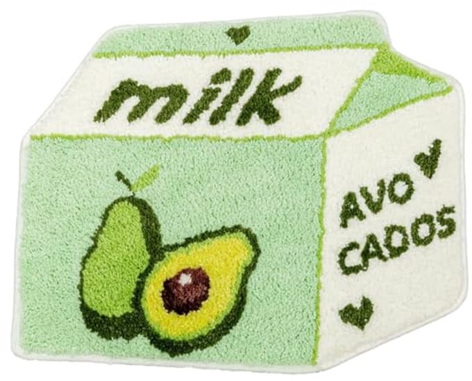 Leuke Groene Avocado Badmat voor Kinderen - Antislip en Absorberend
