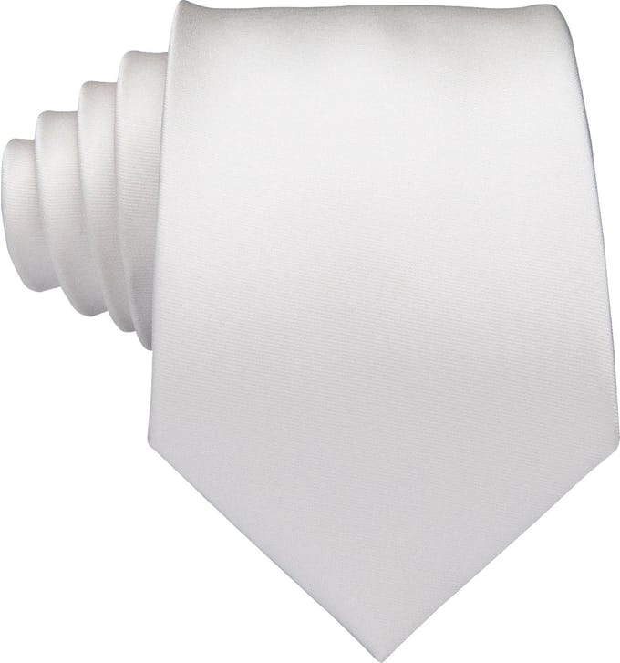 CHPN - Stropdas - Witte smalle stropdas - Witte das - Tie - White tie - Skinny stropdas - Polyester - Universeel - Accessoire - Wit
