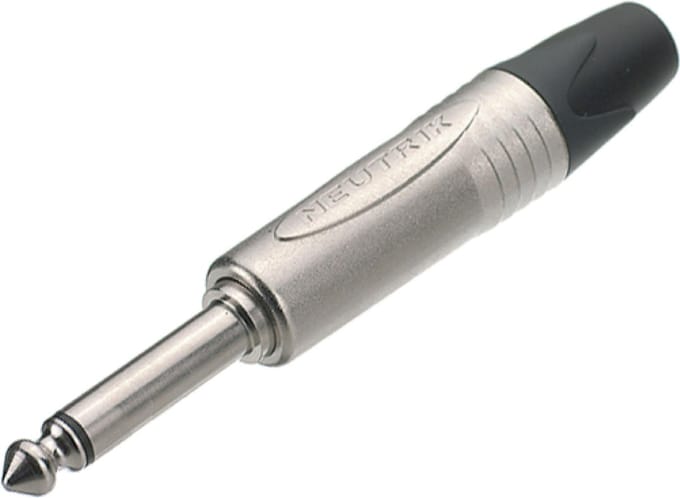 Neutrik NP2X 6,35mm Jack (m) connector - metaal - 2-polig / mono