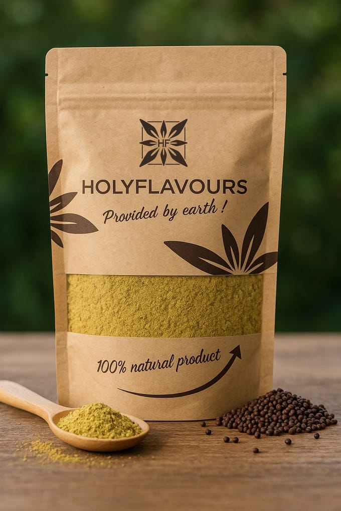 Mosterdzaad Poeder Bruin Sarepta Brassica Juncea Bio - 100 gram - Holyflavours