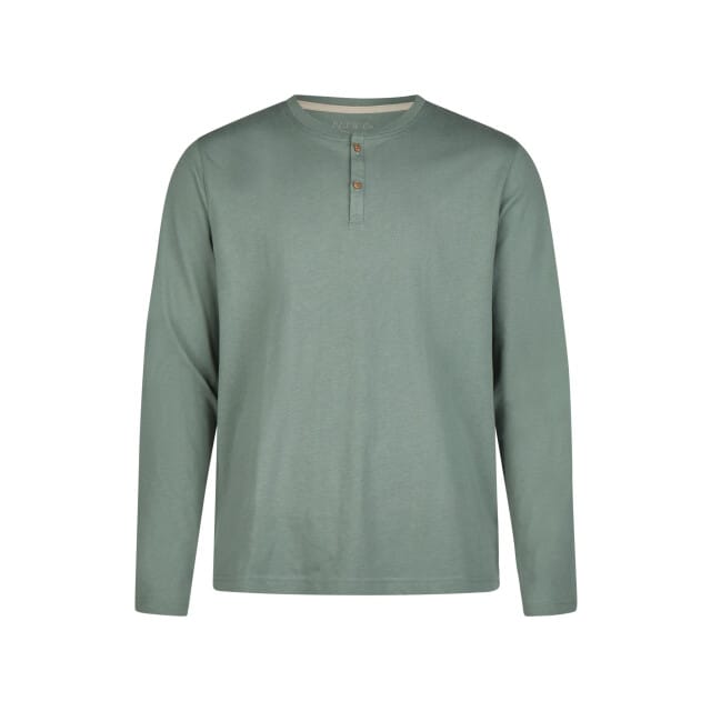 Phil & Co Heren Winter Pyjama Set Lang Groen Gestreept - Maat M