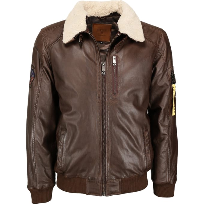 Top Gun leren jas TG20193144