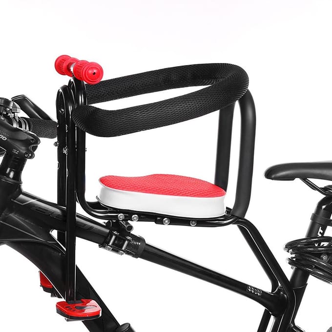 Voorzitje voor fiets kind 13 jaar (Maximaal 35KG) Voorstoel Mountainbike Zadel zwart