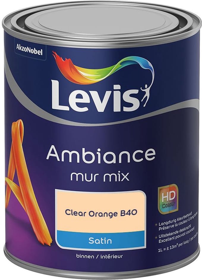 Levis - Ambiance Mur Satin Mix - Clear Orange B40 - Mengverf - 1 L