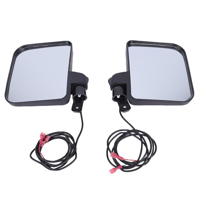 1 Paire de Miroirs Latéraux de Voiturette de Golf pour EZGO Rétroviseur avec Clignotant LED white