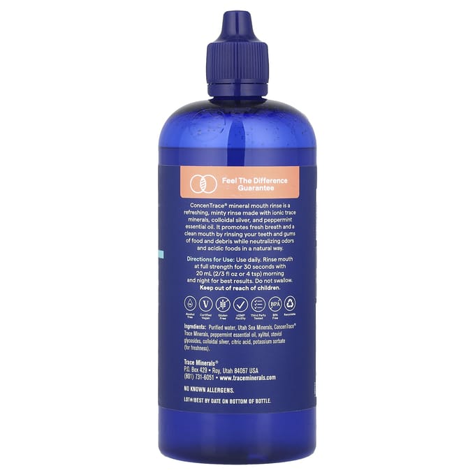 Concentrace® Mineraal Mondspoeling, Alcoholvrij, Munt, 296 ml (10 fl oz) blue