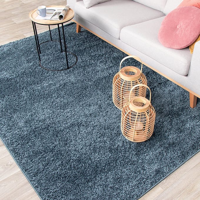 NATURL. Hoogpolig vloerkleed - Lofty Blauw | Haal kleur in huis! - 230x330cm