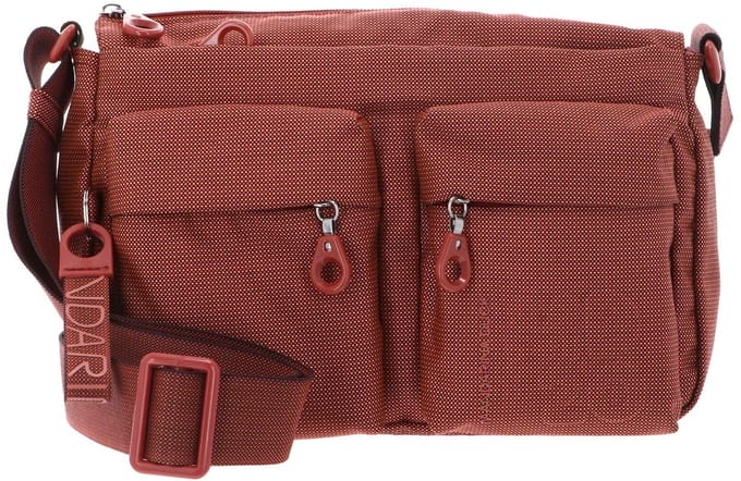 MANDARINA DUCK schoudertas MD20 Medium Crossover Pecan Nut lichtrood