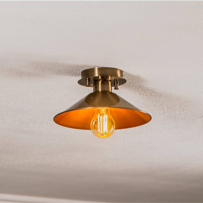 Opviq Plafondlamp Berceste N-662 1-lamp Ø24cm goud antiek