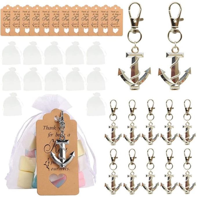 Allecto - Anker Sleutelhanger - Communie Geschenken - Persoonlijk
